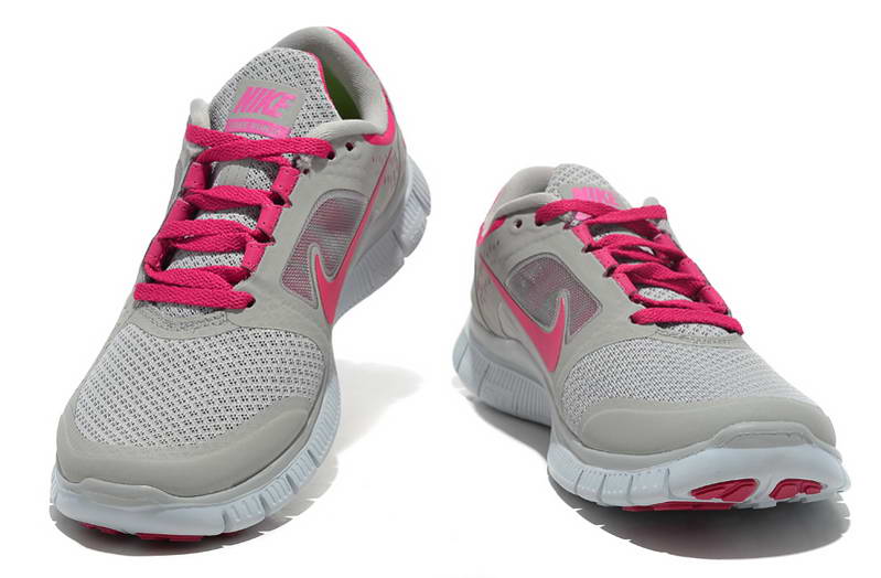 Nike Free run Womens Shoes 5.0 breathable Dark Gray Pink (5)